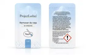 Opakowanie kremowego removera do rzęs ProjectLashes z aplikatorem.