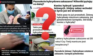 Czy pod żel daje się bazę? Nagłówki informują o zakazie hybryd i paznokci żelowych.