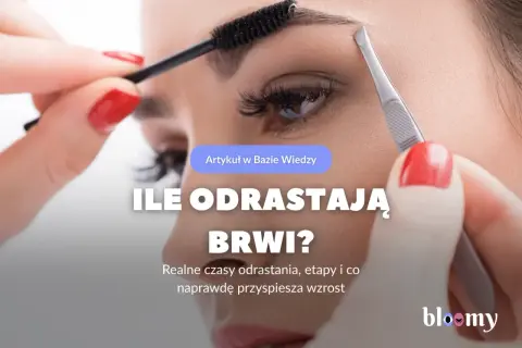 Zbliżenie na twarz kobiety, której brwi są stylizowane szczoteczką i pęsetą.