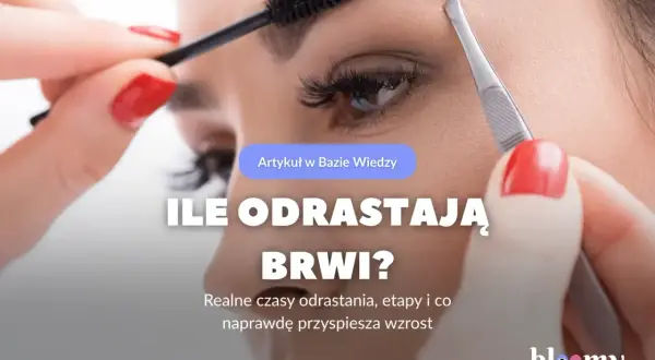 Zbliżenie na twarz kobiety, której brwi są stylizowane szczoteczką i pęsetą.