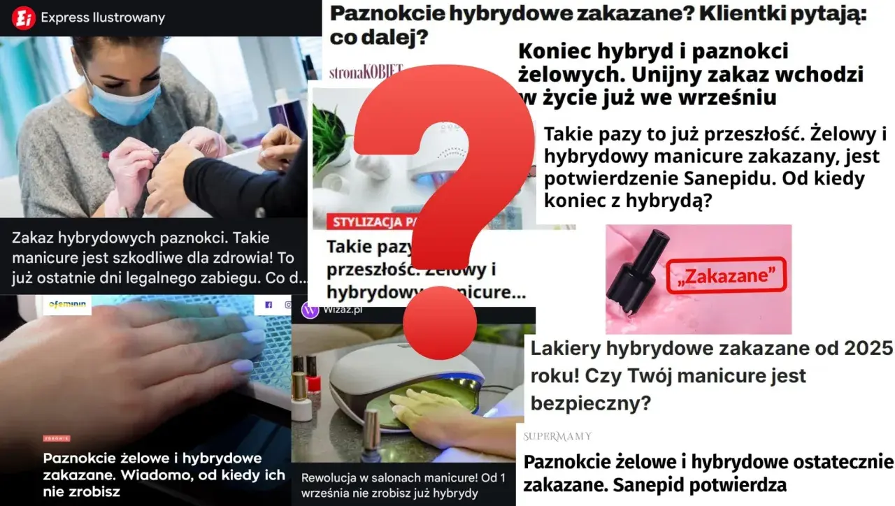 Czy pod żel daje się bazę? Nagłówki informują o zakazie hybryd i paznokci żelowych.