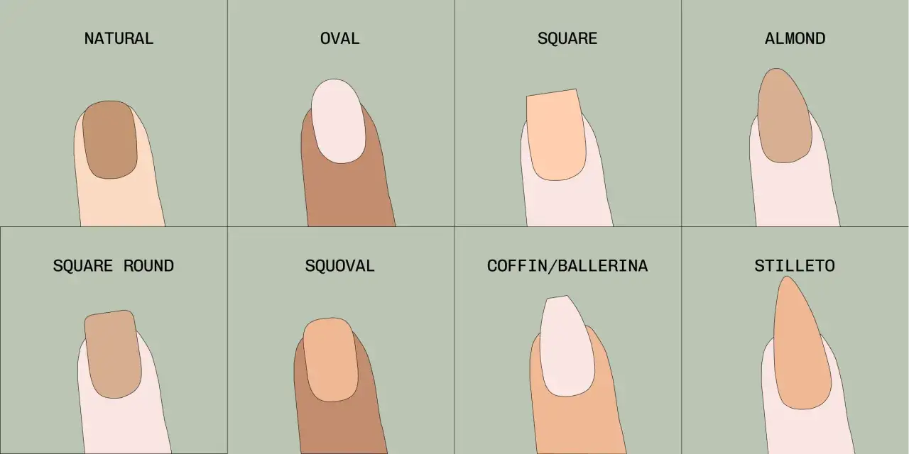 Osiem kształtów paznokci: naturalny, owalny, kwadratowy, migdałowy, kwadratowo-okrągły, squoval, coffin/ballerina, szpiczasty. Jaki kształt paznokci do krótkich palców?